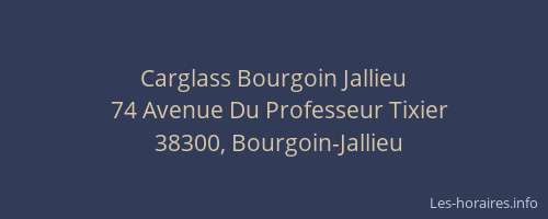 Carglass Bourgoin Jallieu