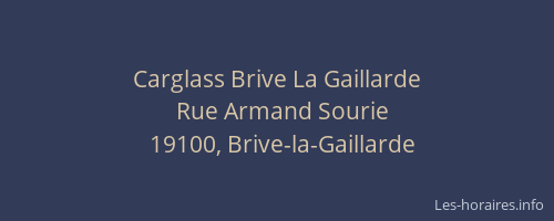 Carglass Brive La Gaillarde