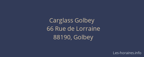 Carglass Golbey