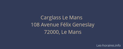 Carglass Le Mans
