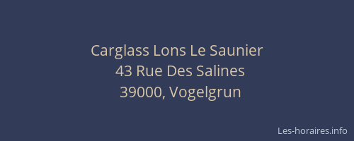 Carglass Lons Le Saunier