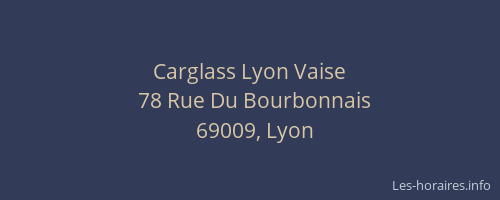 Carglass Lyon Vaise