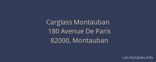 Carglass Montauban