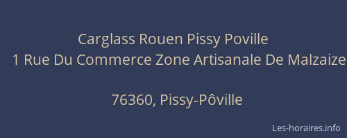 Carglass Rouen Pissy Poville