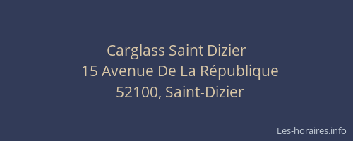 Carglass Saint Dizier
