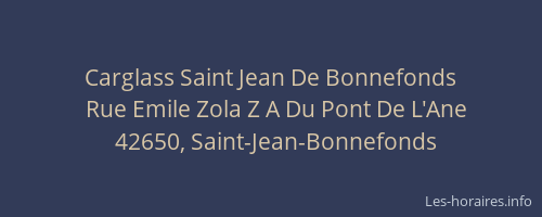 Carglass Saint Jean De Bonnefonds