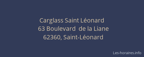 Carglass Saint L&eacute;onard