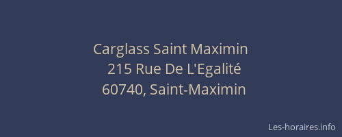 Carglass Saint Maximin