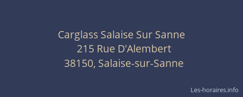 Carglass Salaise Sur Sanne