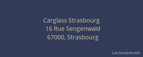Carglass Strasbourg