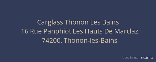 Carglass Thonon Les Bains