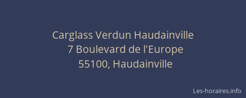 Carglass Verdun Haudainville