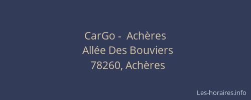 CarGo -  Achères