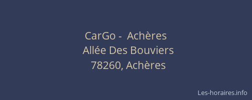 CarGo -  Ach&egrave;res