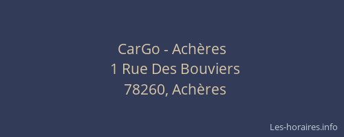 CarGo - Achères