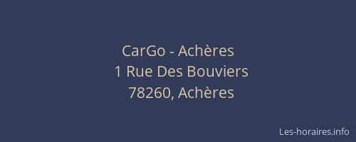 CarGo - Ach&egrave;res