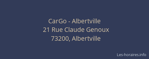 CarGo - Albertville