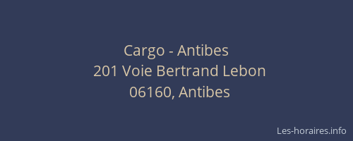 Cargo - Antibes