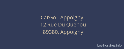 CarGo - Appoigny