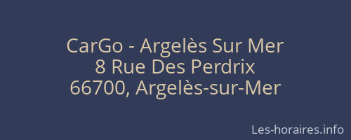 CarGo - Argelès Sur Mer