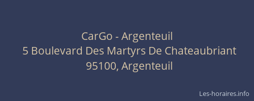 CarGo - Argenteuil