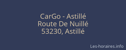 CarGo - Astillé