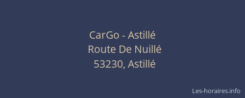 CarGo - Astill&eacute;