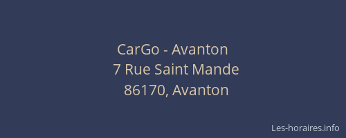 CarGo - Avanton