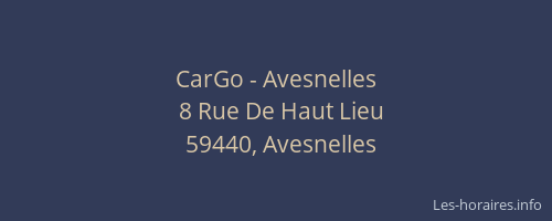 CarGo - Avesnelles