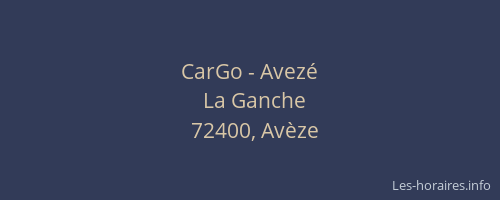 CarGo - Avez&eacute;