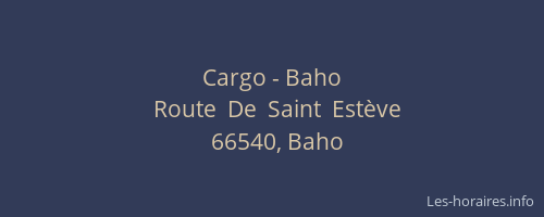 Cargo - Baho