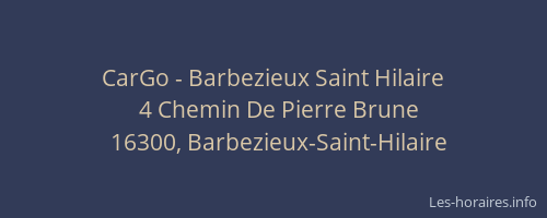 CarGo - Barbezieux Saint Hilaire