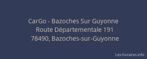 CarGo - Bazoches Sur Guyonne