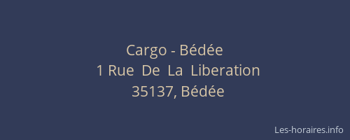 Cargo - Bédée