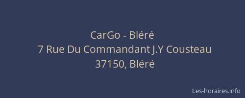 CarGo - Bléré