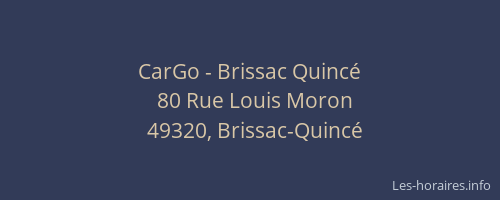 CarGo - Brissac Quincé