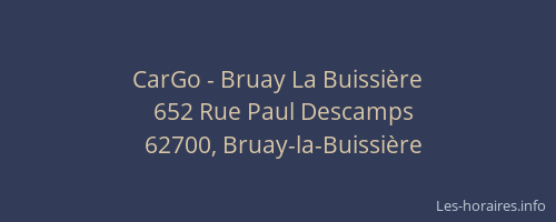 CarGo - Bruay La Buissière