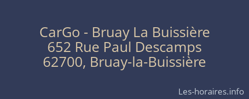 CarGo - Bruay La Buissière