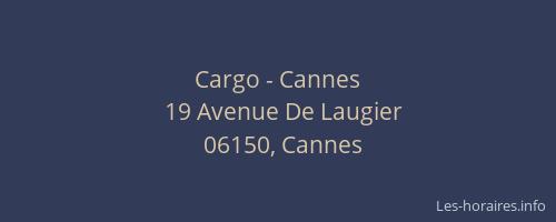 Cargo - Cannes
