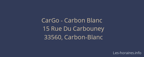 CarGo - Carbon Blanc