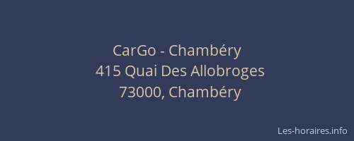 CarGo - Chambéry