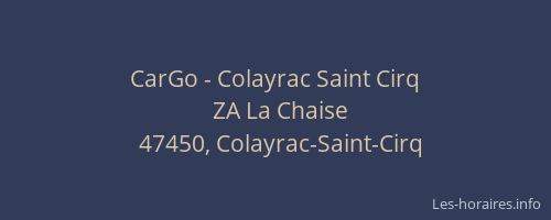 CarGo - Colayrac Saint Cirq