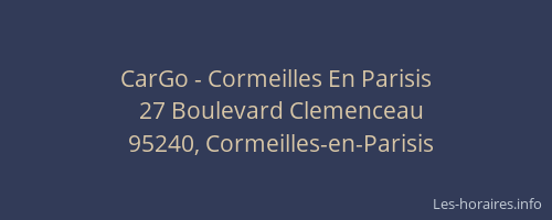 CarGo - Cormeilles En Parisis