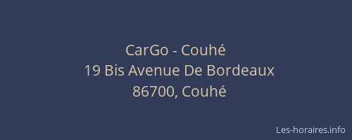 CarGo - Couh&eacute;