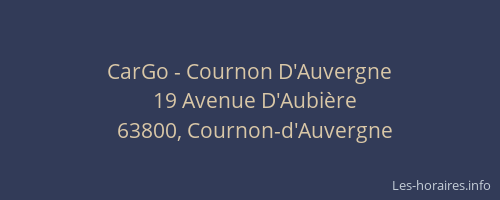 CarGo - Cournon D'Auvergne