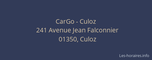 CarGo - Culoz