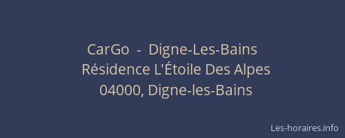 CarGo  -  Digne-Les-Bains
