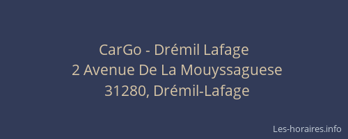 CarGo - Drémil Lafage
