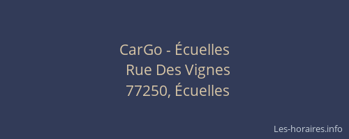 CarGo - Écuelles