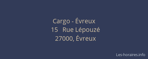 Cargo - Évreux